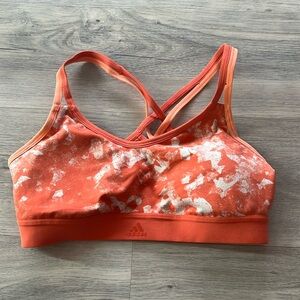 Adidas  orange strappy back bra size medium